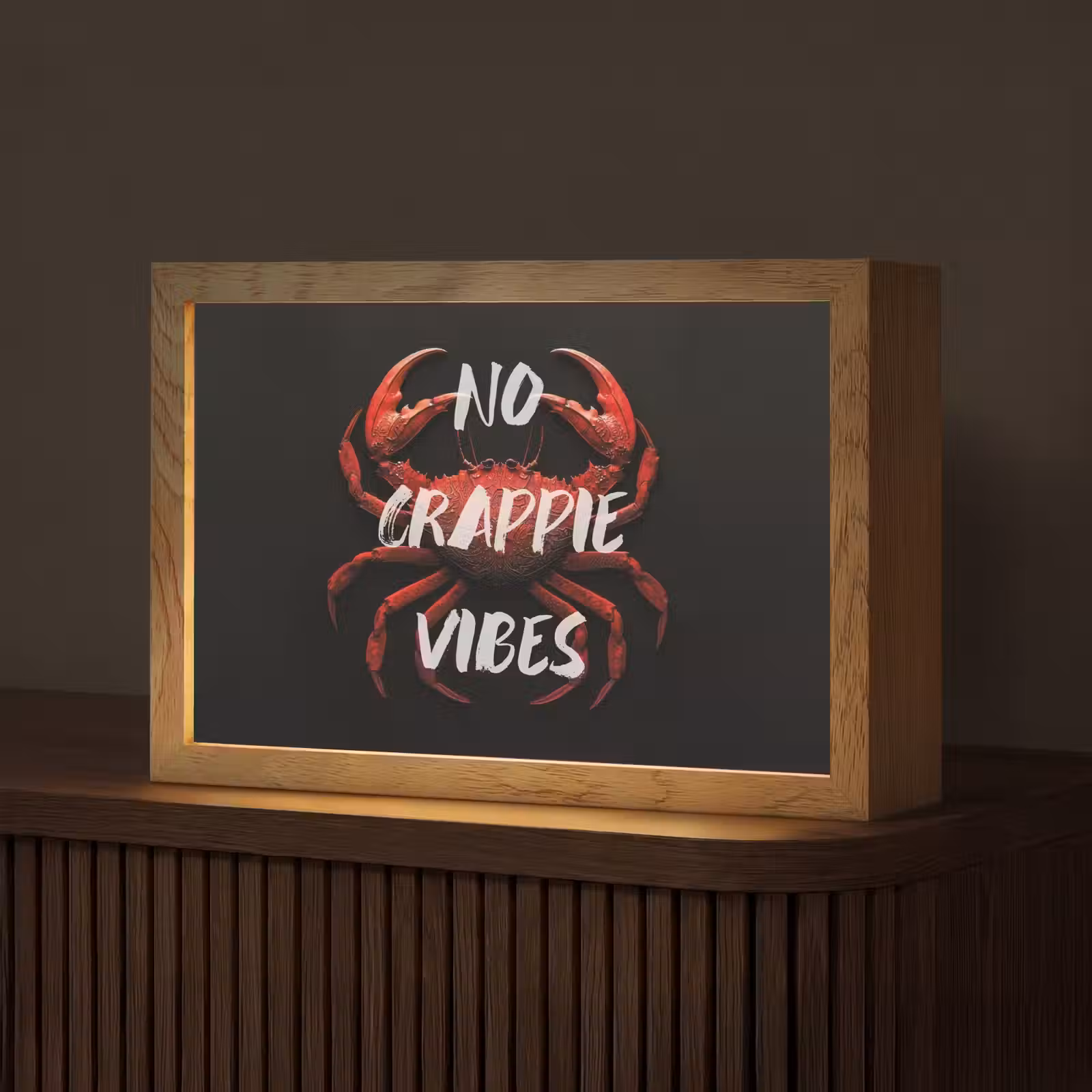 Tafellamp - Krab - Rood - Tekst - Zwart — 1