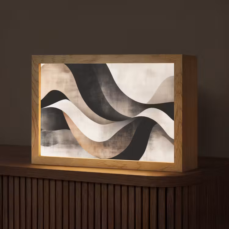 Tafellamp - Abstract - Golven - Zwart - Verweerd — 1