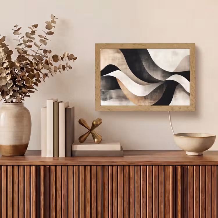 Tafellamp - Abstract - Golven - Zwart - Verweerd — 3