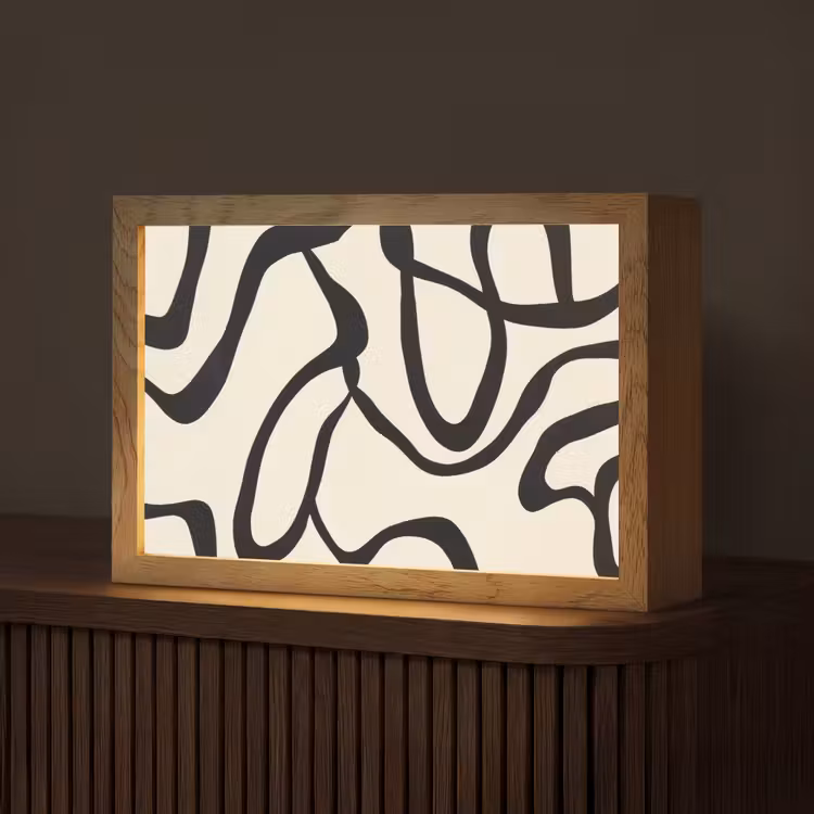Tafellamp - Abstract - Lijnen - Modern - Beige — 1