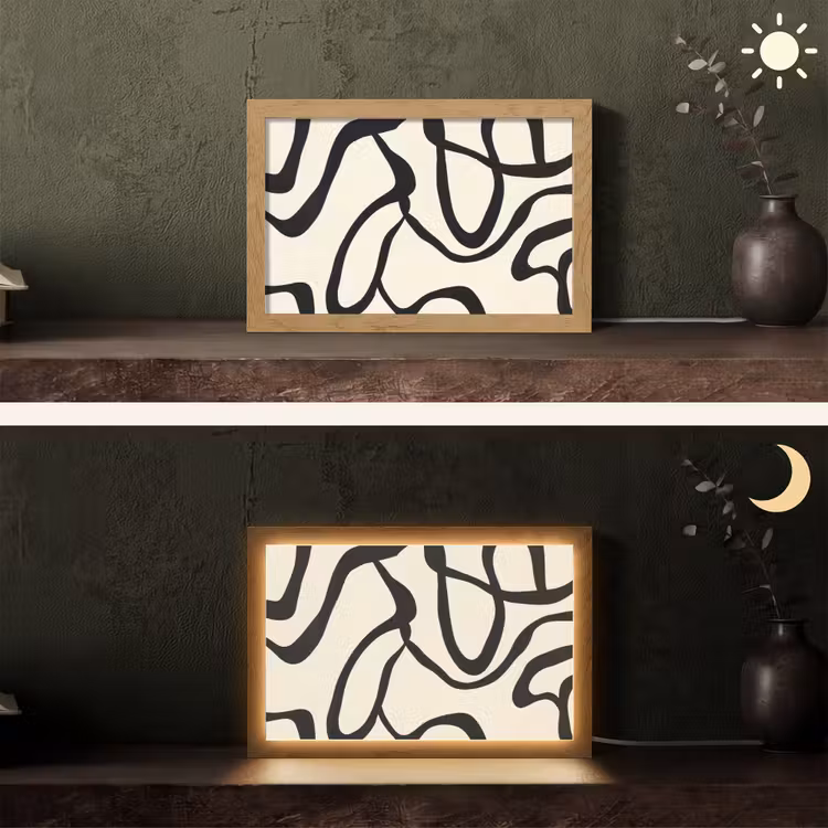 Tafellamp - Abstract - Lijnen - Modern - Beige — 5