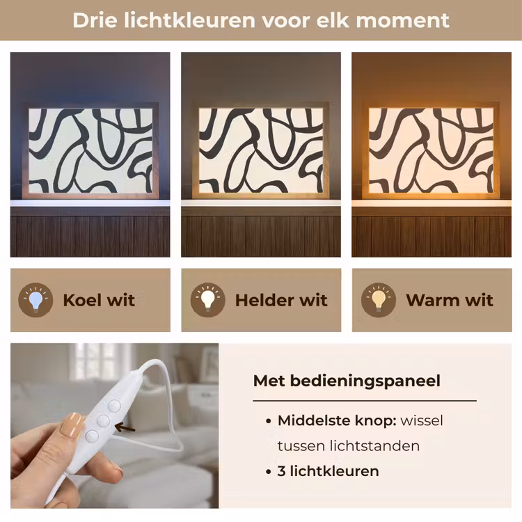 Tafellamp - Abstract - Lijnen - Modern - Beige — 6