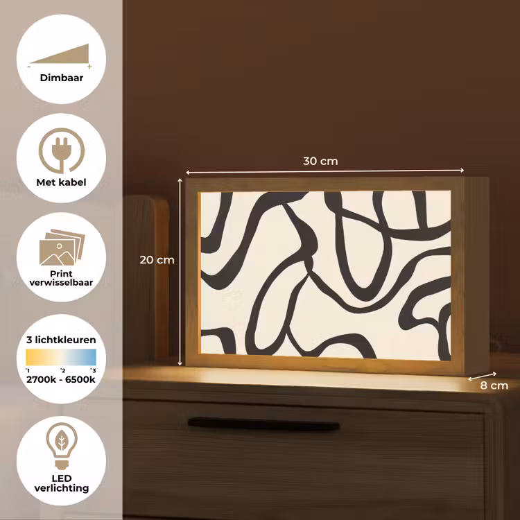 Tafellamp - Abstract - Lijnen - Modern - Beige — 7
