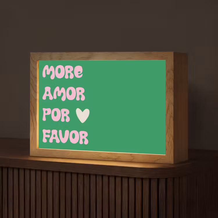 Tafellamp - Amor - Valentijn - Groen - Tekst — 1