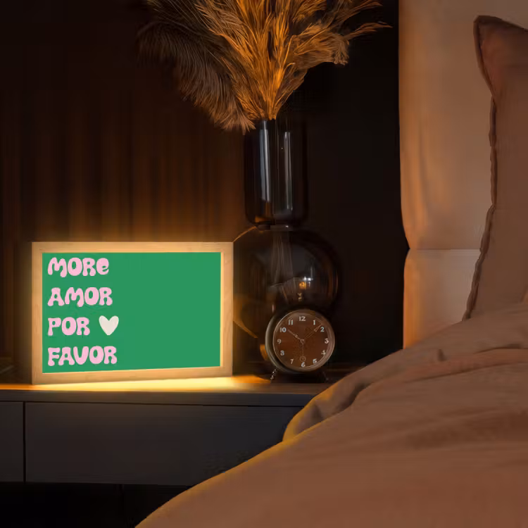 Tafellamp - Amor - Valentijn - Groen - Tekst — 2