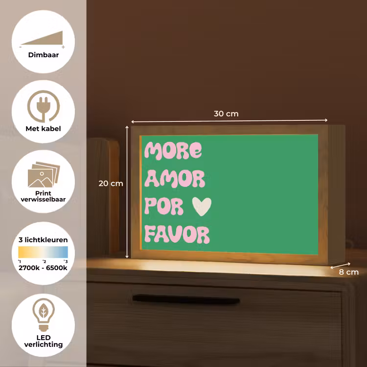 Tafellamp - Amor - Valentijn - Groen - Tekst — 7
