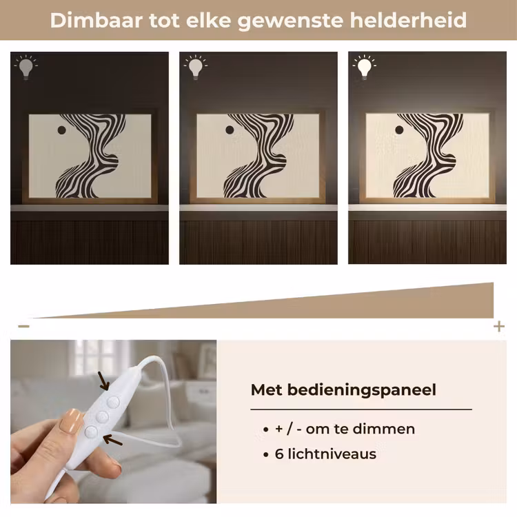Tafellamp - Beige - Lijnen - Golvend - Abstract — 8