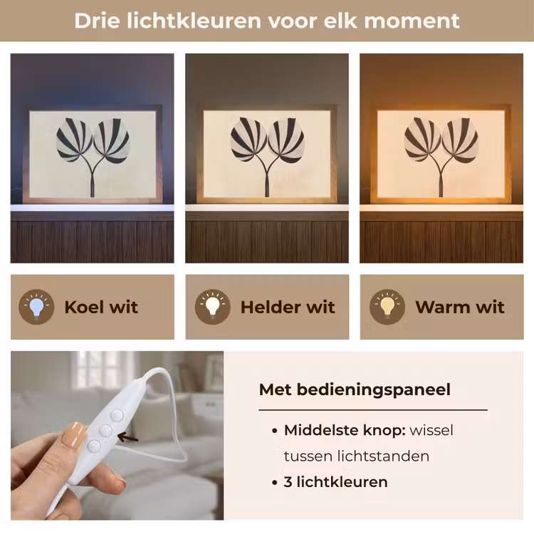 Tafellamp - Bladeren - Gestreept - Stengel - Beige — 6