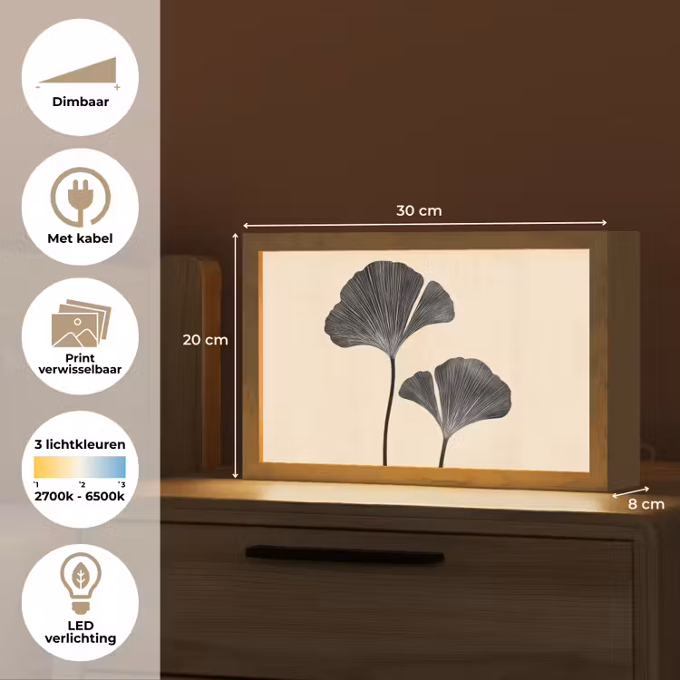 Tafellamp - Bladeren - Minimalistisch - Zwart — 7