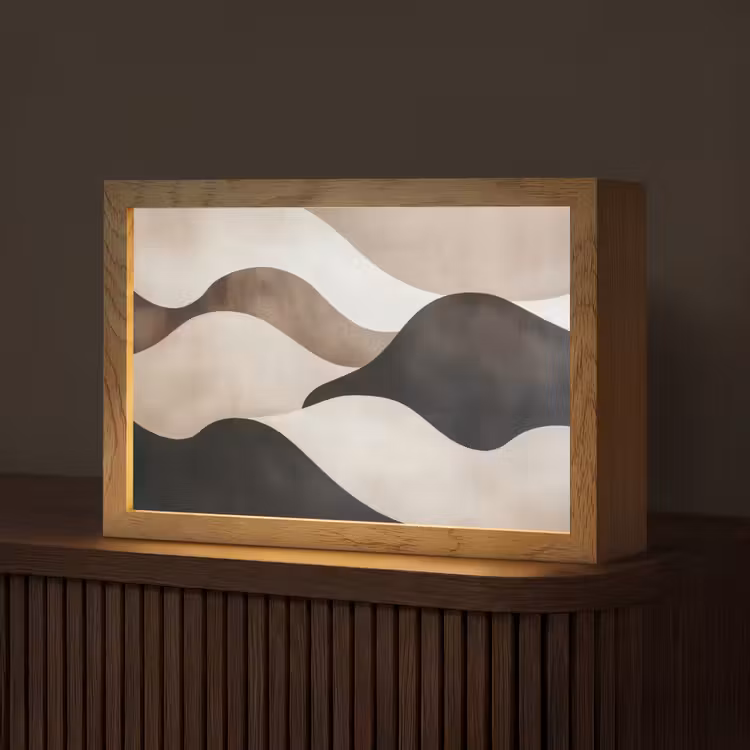 Tafellamp - Golven - Abstract - Beige — 1
