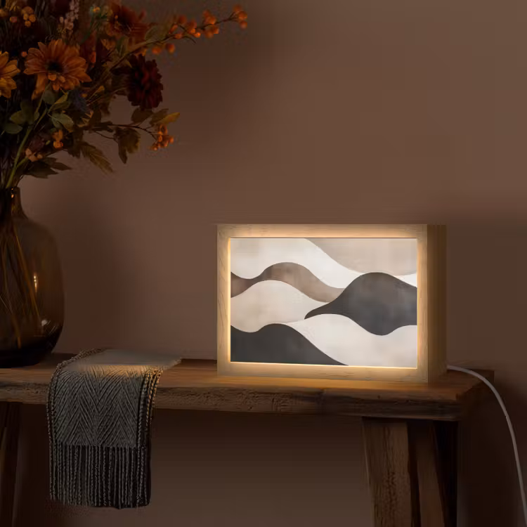 Tafellamp - Golven - Abstract - Beige — 4