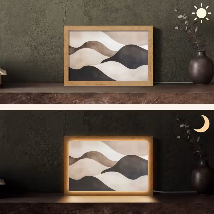 Tafellamp - Golven - Abstract - Beige — 5