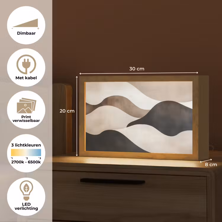 Tafellamp - Golven - Abstract - Beige — 7