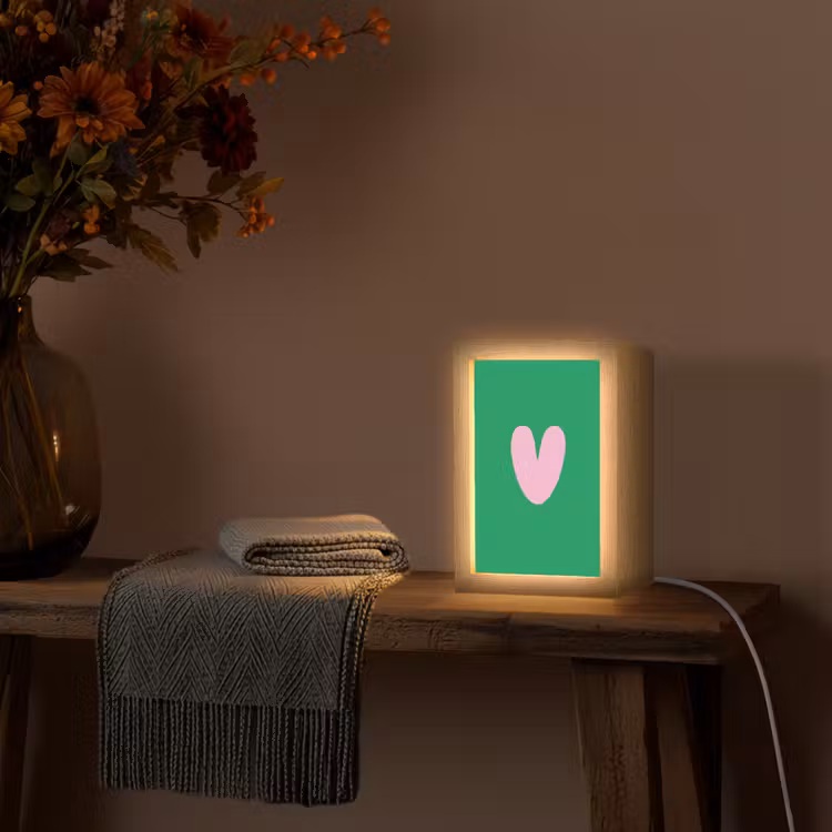 Tafellamp - Groen - Hart - Minimalistisch - Valentijn — 2