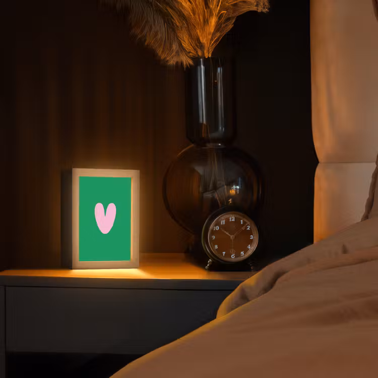 Tafellamp - Groen - Hart - Minimalistisch - Valentijn — 3