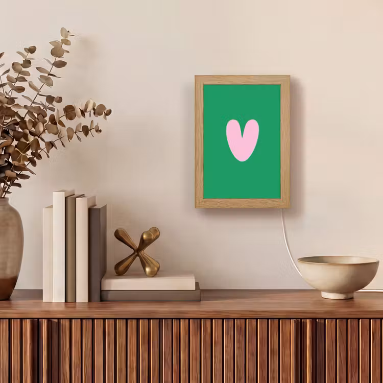 Tafellamp - Groen - Hart - Minimalistisch - Valentijn — 4