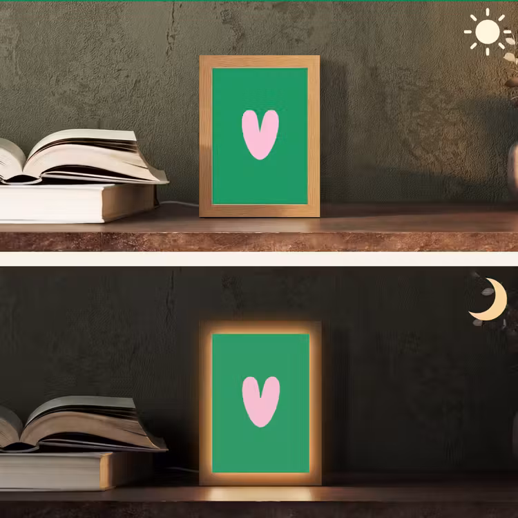 Tafellamp - Groen - Hart - Minimalistisch - Valentijn — 5