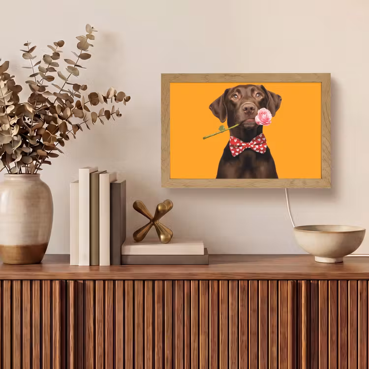 Tafellamp - Hond - Oranje - Roos - Valentijn — 3