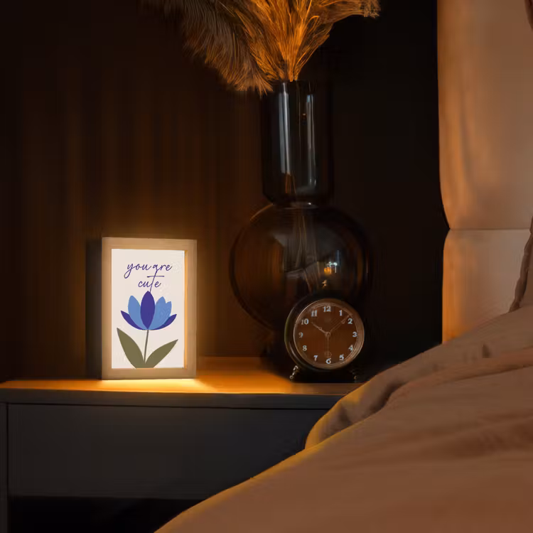 Tafellamp - Korenbloem - Valentijn - Bloem - Blauw — 3