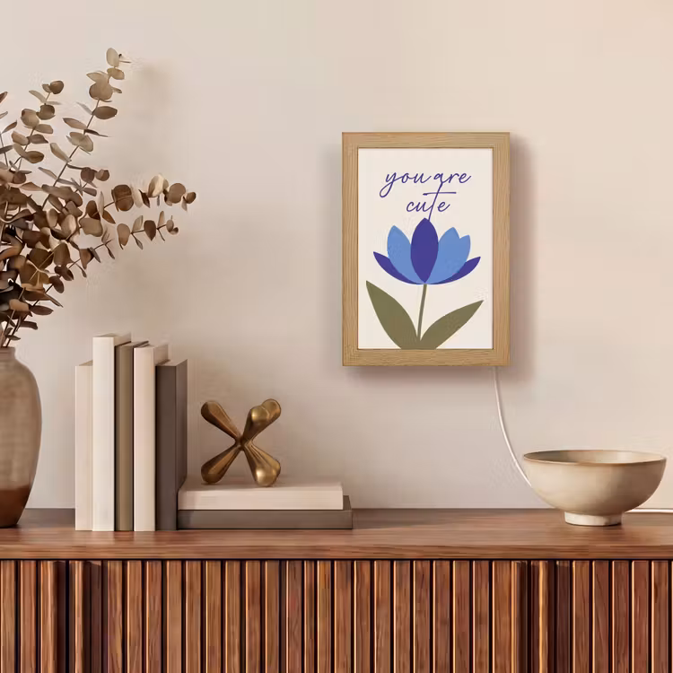Tafellamp - Korenbloem - Valentijn - Bloem - Blauw — 4