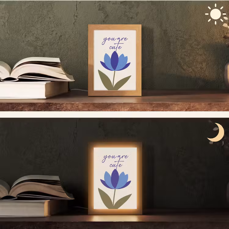 Tafellamp - Korenbloem - Valentijn - Bloem - Blauw — 5