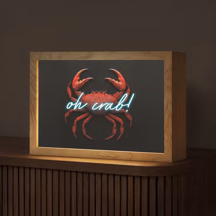 Tafellamp - Krab - Rood - Neon - Quote — 1