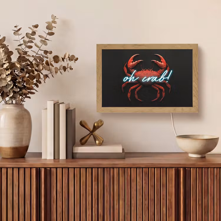 Tafellamp - Krab - Rood - Neon - Quote — 3