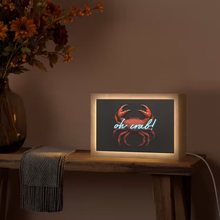Tafellamp - Krab - Rood - Neon - Quote — 4