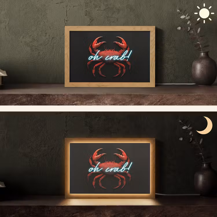Tafellamp - Krab - Rood - Neon - Quote — 5