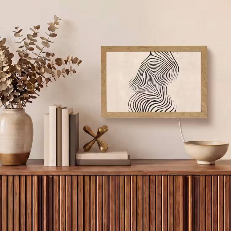Tafellamp - Lijnen - Abstract - Golvend - Zwart — 3