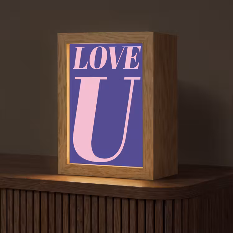 Tafellamp - Love - Blauw - Valentijn — 1