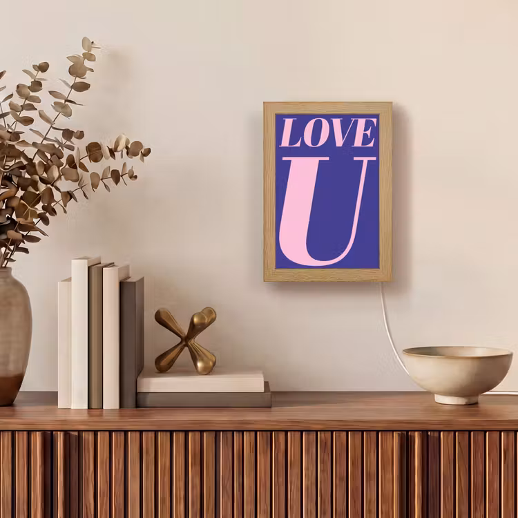 Tafellamp - Love - Blauw - Valentijn — 4