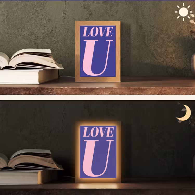 Tafellamp - Love - Blauw - Valentijn — 5