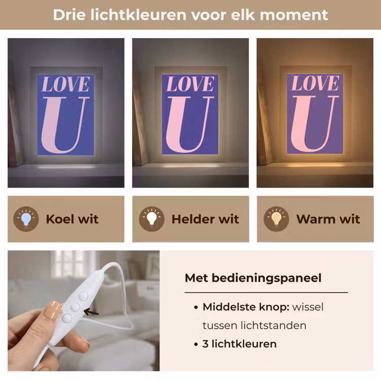 Tafellamp - Love - Blauw - Valentijn — 6
