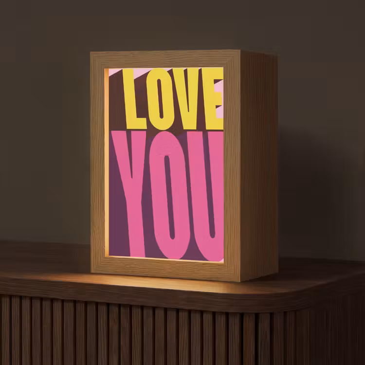 Tafellamp - Love - Tekst - Roze - Valentijn — 1