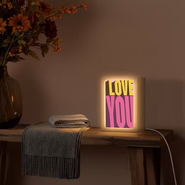 Tafellamp - Love - Tekst - Roze - Valentijn — 2