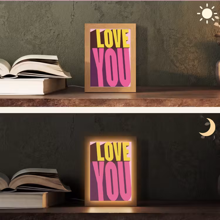 Tafellamp - Love - Tekst - Roze - Valentijn — 5