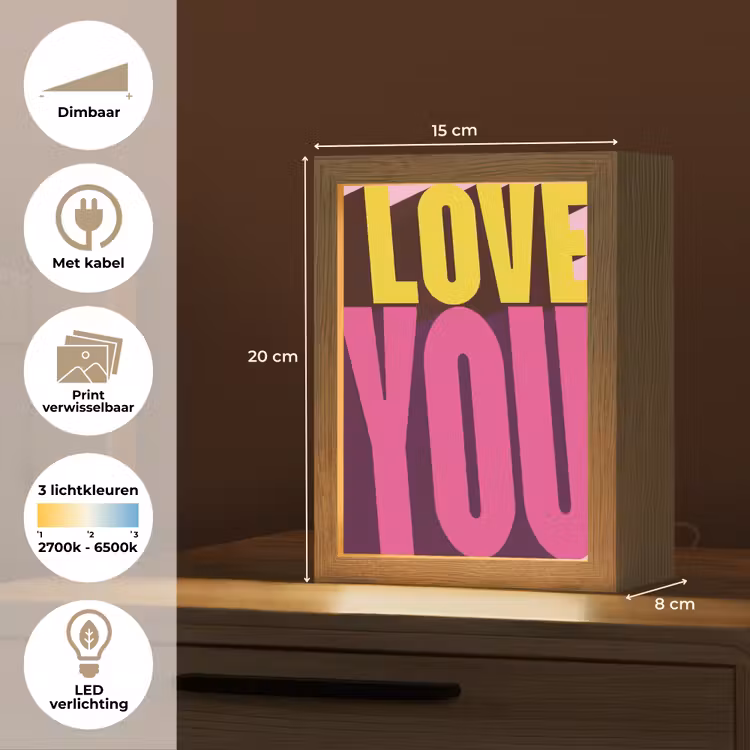 Tafellamp - Love - Tekst - Roze - Valentijn — 7