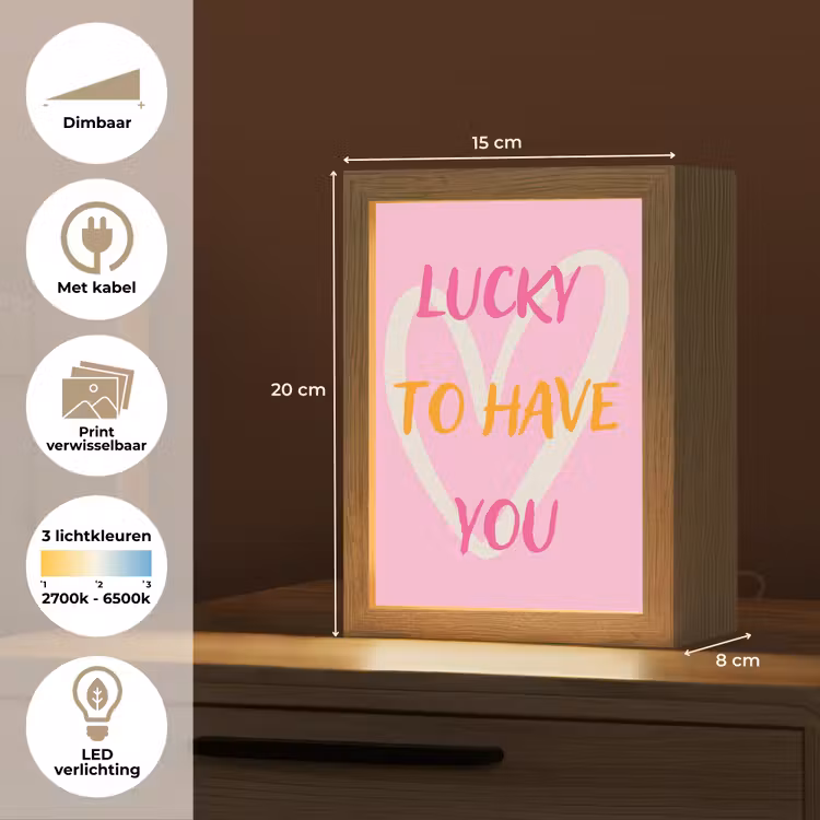 Tafellamp - Lucky - Love - Valentijn - Roze — 7
