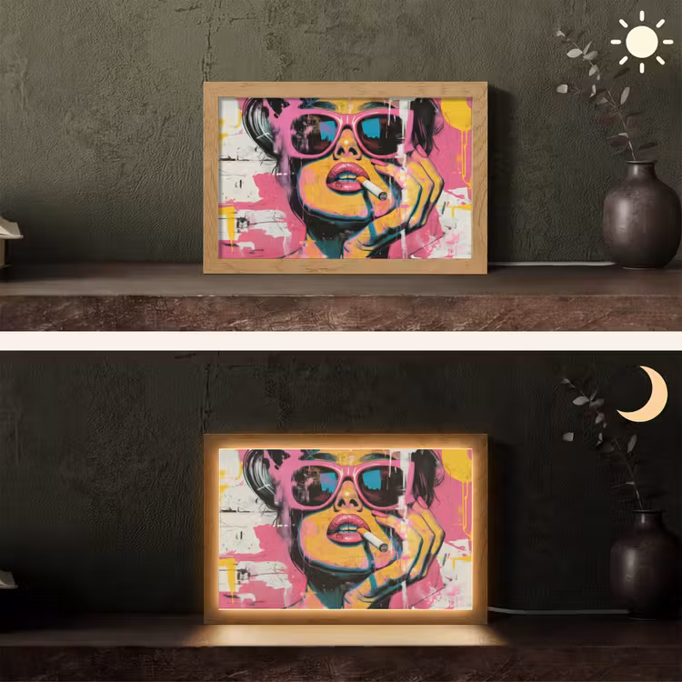 Tafellamp - Portret - Vrouw - Abstract - Zonnebril — 5