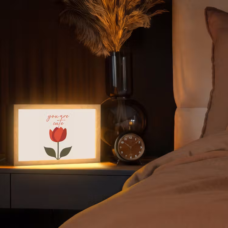 Tafellamp - Roos - Rood - Bloem - Valentijn — 2