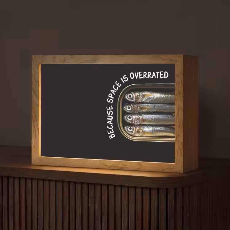 Tafellamp - Sardines - Tekst - Vis - Blik — 1