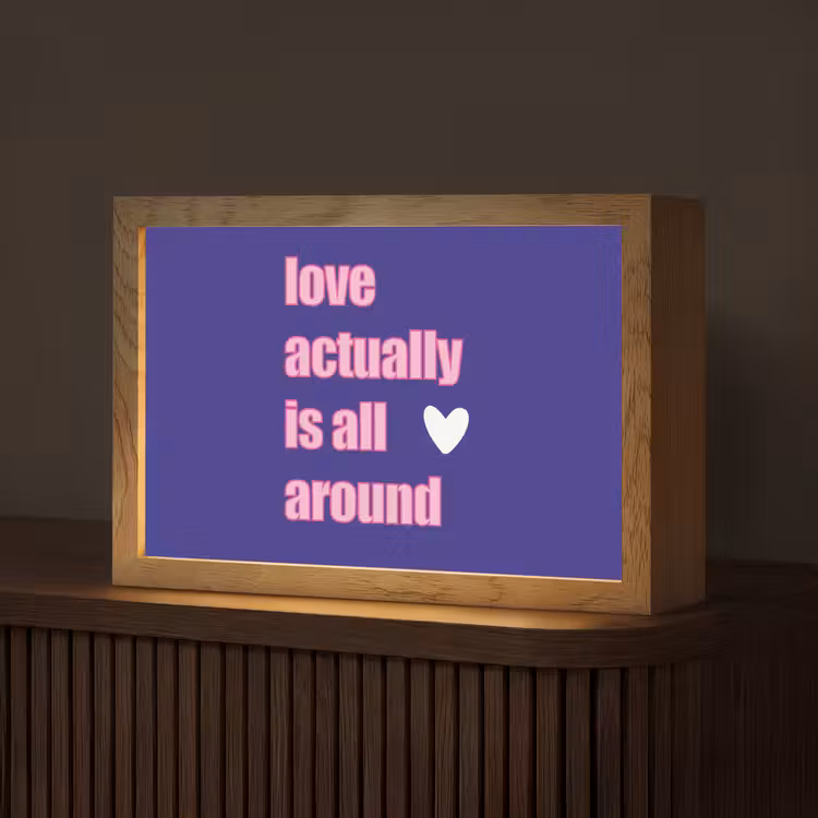 Tafellamp - Tekst - Valentijn - Love - Blauw — 1