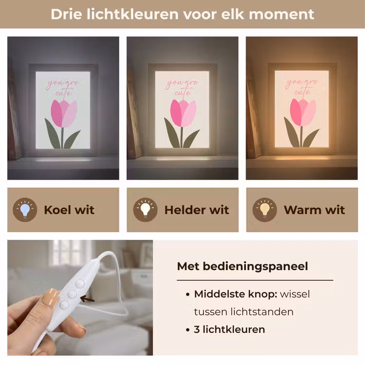 Tafellamp - Tulp - Roze - Valentijn - Bloem — 6