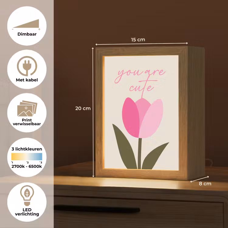 Tafellamp - Tulp - Roze - Valentijn - Bloem — 7