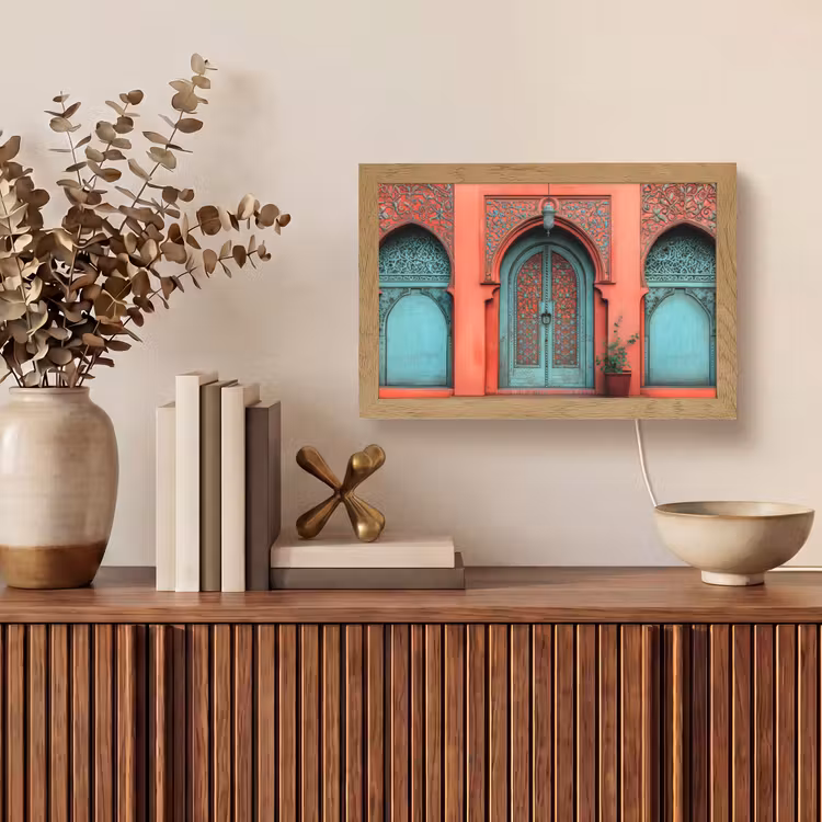 Tafellamp - Lantaarn - Deur - Turquoise — 3