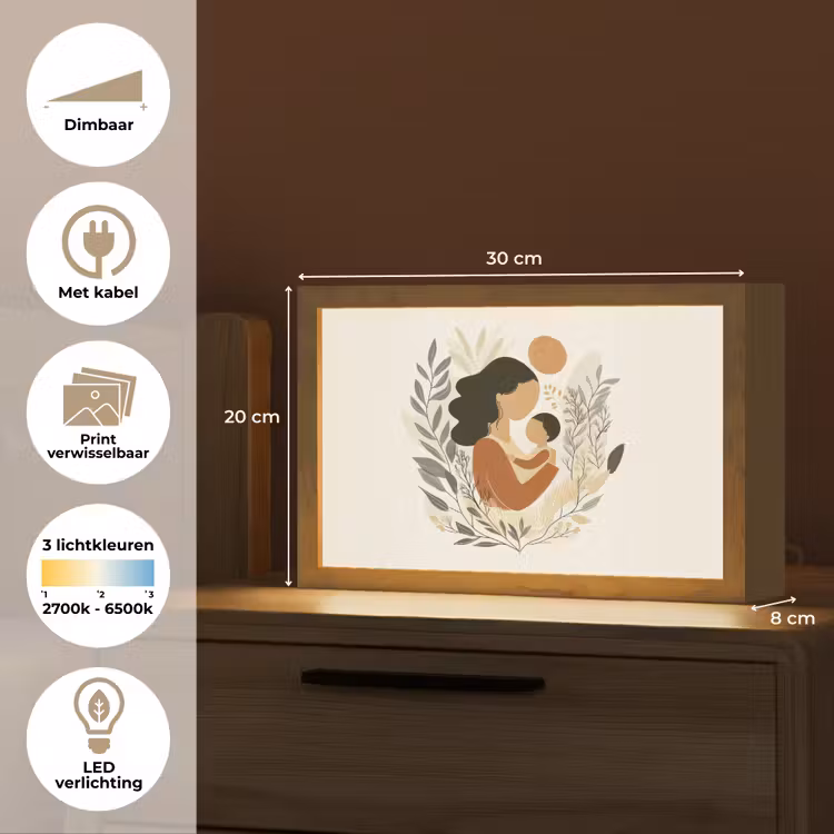 Tafellamp - Illustratie - Moeder - Kind - Liefdevol — 7