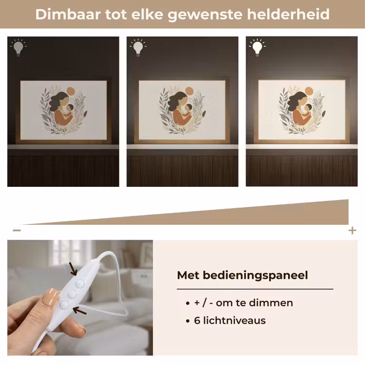Tafellamp - Illustratie - Moeder - Kind - Liefdevol — 8
