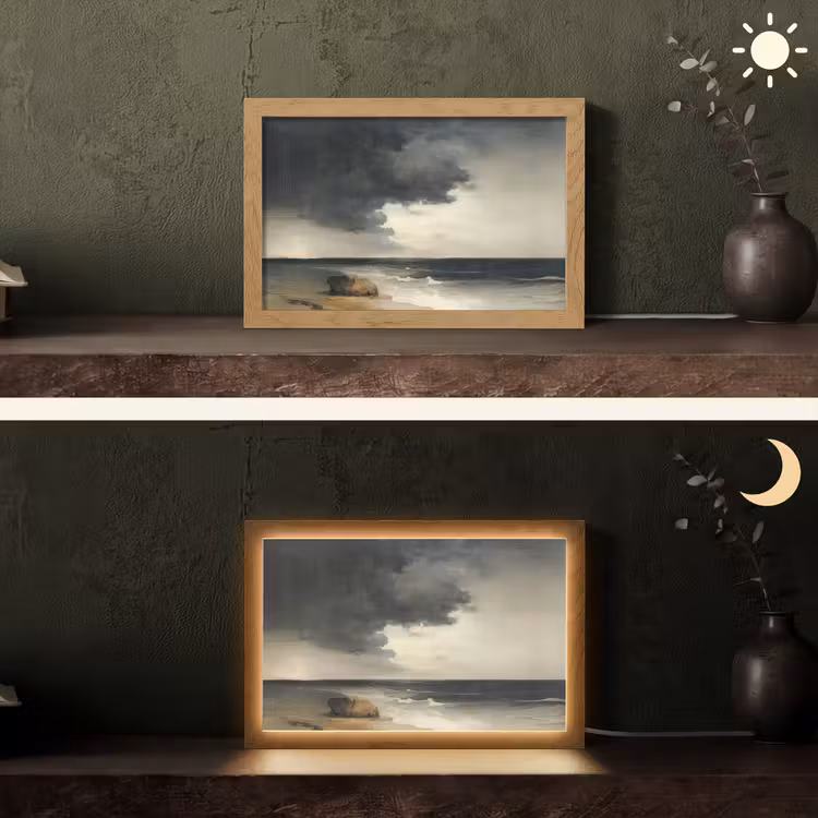 Tafellamp - Kust - Golven - Rots - Storm — 5
