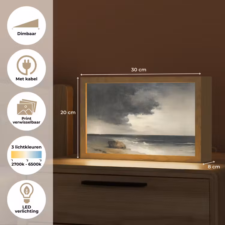 Tafellamp - Kust - Golven - Rots - Storm — 7